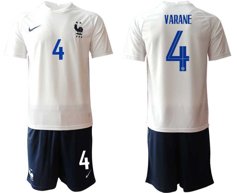 Men 2021 France away #4 soccer jerseys->france jersey->Soccer Country Jersey